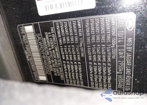 2015 Land Rover Range Rover Sport 3.0L V6 Supercharged Hse from USA, damaged, VIN SALWR2VF8FA602052